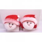 GC109  Sata Claus Ruber Hair Band Cute Addrable Soft Padded Red/White Hair Rubber