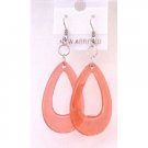 D138  Glass Teardrop Earrings Red Teardrop Dollar Earrings