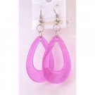 D135  Dollar Jewelry Sexy Purple Glass Teardrop Earrings
