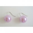 D024  Fancy Synthetic Light Purple Pearls Stud Earrings