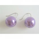 D023  Fancy Synthetic Dark Purple Pearls Stud Earrings