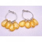 D043  Pumpkin Color Transparent Beads Cool Earrings For $1