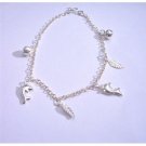 BR031  Jingle Bracelets Sterling Silver 92.5 Dangling Bracelet