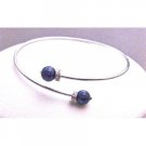 TB763  Prom Jewelry Affordable Inexpensive Dark Night Blue Pearls Cuff Bracelet