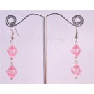 D164  Rose Crystals Earrings Cheap Earrings Only Dollar Jewelry Simulted Rose Crystals Earrings