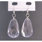 D180  Transparent Bead Jewelry Polygan Bead Earrings Clear Transparent Dollar Earrings