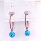 D192  Blue Bell Dangling Hoop Earrings Very Cute Jewelry For Dollar