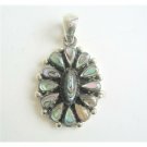 SPEN022  Stylish Abalone Sterling Silver Pendant In Oval shape Weight 6.5 gm