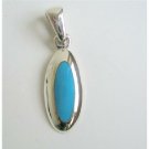 SPEN019  Sterling Silver Stylish Turquoise Pendant 92.5 Sterling Silver Pendant Weight 5gms
