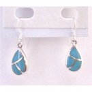 SER070  Inexpensive Green Turquoise Inlaid Sterling Silver Gift Jewelry Inexpensive Sterling Jewelry