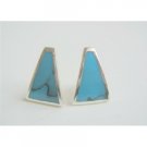 SER046  Sexy Stunning Turquoise Earrings Genuine Silver 925 Inlaid Turquoise Earrings