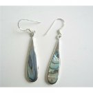 SER045  Abalone Shell Inlaid Genuine Sterling Silver 92.5 Earrings