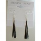 SER018  Black Onyx Chandelier Earrings Sterling Silver 925 Earrings