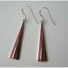 SER037  Cool Sexy Sterling Silver 92.5 Coral Red Earrings Genuine Sterling Silver 925 Earrings
