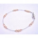 TB780  Peach Dress Matching Jewelry Exclusively Wedding Bridal Bridemaids Bracelet