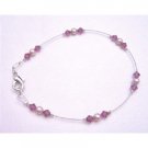 TB777  Fuschia Crystals Lobster Clasp Bracelet Genuine Rose Pearls Wedding Bridal Party Bracelet