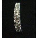 TB229  Elegant Glamor Cubic Zircon Bracelet look like Diamond Double Strings