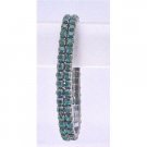 TB741  Green Cubic Zircon Cubic Zircon Stretchable Bracelet Embedded Round Double Strings