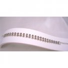 TB697  Double Stranded Embedded w/ Topaz Cubic zircon Wedding BRacelet Sleek Dainty Bracelet