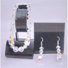 TB859  Swarovski AB Crystals Bracelet & Earrings Set