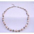 TB830 Swarovski Pearls Bracelets Birdal Bridemaids Bronze Brown & Ivory Pearls Bracelet