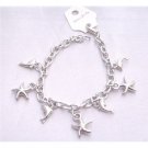 UBR193  Thicked Chained Bracelet StarFish And Dolphin Charm Bracelet Gift Jewelry Christmas Gift