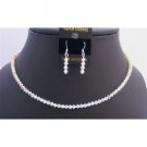 NSC288  Round Neck Necklace String Genuine Swarovski AB 2X Crystals Necklace