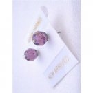 UER336  Amethyst Crystals Earrings Swarovski Amethyst Crystals Stud Earrings