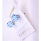 UER335  Aquamarine Swarovki Stud Earrings Genuine Swarovski Aquamarine Earrings