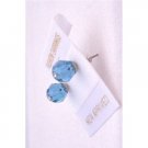 UER329  Indicolite Beautiful Sleek Swarovski Crystals Stud Earrings Bridemaides Jewelry