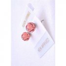 UER325  Crystals Padparascha Stud Earrings Genuine Swarovski Padparascha Crystals Stud Earrings