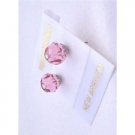 UER323  Wedding Swarovski Rose Crystals Stud Earrings Pink Crystals Stud Earrings Jewelry