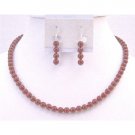 BRD913  Red Pearls Jewlery Set Wine Pearls Necklace Set Genuine Swarovski Bordeaux Pearls Set