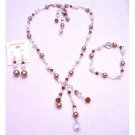 BRD958 Bracelet Wedding Affordable Inexpensive Back Drop Down & Front Drop Down Jewelry Set