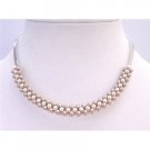 BRD954  Interwoven Necklace Handmade Bridal Bridemaides Necklace Wedding Necklace