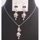 NS725 Hiqh Quality Jewelry Fully Embedded w/Simulated Diamond Jewelry Set
