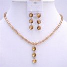 NSC610 Colorado Swarovski Crystals Bridal Jewelry Set Drop Down Jewelry Set