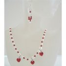 NSC469 Genuine Swarovski Cream Pearls And Crystals w/ Sterling Silver Earrings