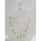 BRD519  Swarovski AB w/ Fuschia Crystals Custom Bridal Jewelry Set