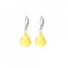 ERC627  Yellow Baroque Crystals Earrings Lite Topaz Sterling Earrings