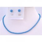 NSC682  Bridesmaids Jewelry Cheap Sapphire Crystals Necklace & Earrings Set