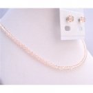 NSC686  Crystals Silk Color Swarovski Necklace & Earrings Inexpensive Jewelry