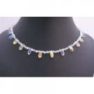 NSC752  AB Briolettes Round the Neck String Swarovski Crystals Mother Jewelry