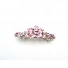 HA515  Affordable Cheap Rose Crystals Pink Enamel Flower Hair Barrette