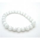 UBR201  White Cat Eye Bracelet Stretchable Bracelets 8mm