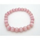 UBR203  Stylish Delicate Pink Cat Eye Stretchable Bracelet