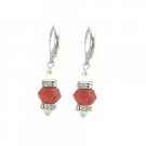 ERC636  Jewelry Genuine Lite Siam Red Crystals W/ Diamond Spacer
