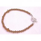 TB876  Brown Dress Smoked Topaz Crystals Bracelet Wedding Jewelry