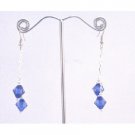 UER400  Sapphire Crystals Dangling Earrings String Stylish Earrings