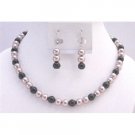 NS794  Wedding Gift Jewelry Champagne & Black Pearls Cheap Jewelry Excellent Quality